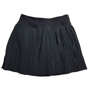 Ivivva by Lululemon Girls Size 14 Black Pleated Skort Athletic Tennis Pickleball
